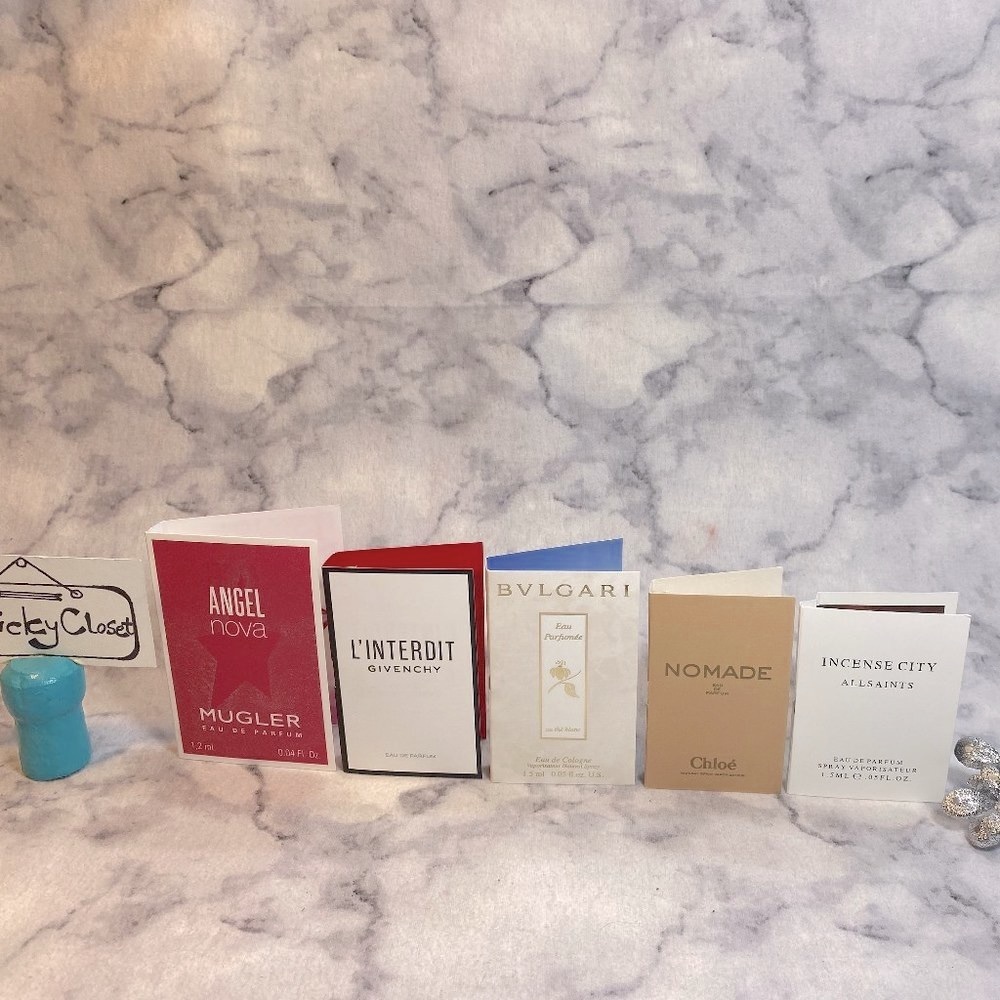 Lot of 5 Mugler,Givenchy,Bvlgari,Chloe,AllSaints,Nova,Interdit,Nomade-5pc-NEW